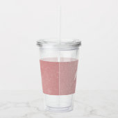 Verre En Acrylique Unicorne rose Personnalisé Paruline acrylique (Droite)