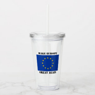 Verre En Acrylique Union européenne drapeau de l'UE Euro orteil perso