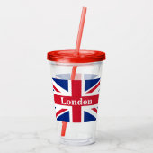 Verre En Acrylique Union Jack London ~ Drapeau britannique (Dos)