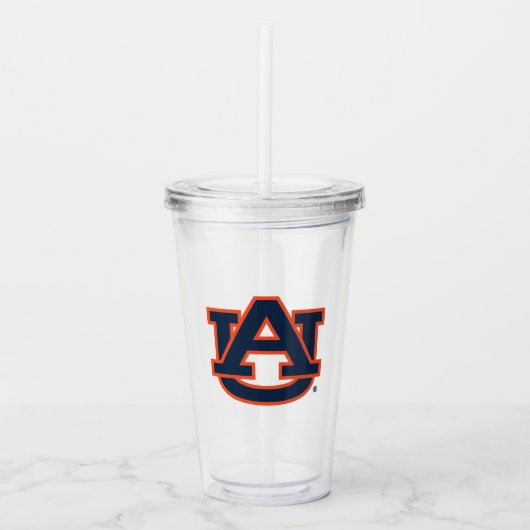 Verre En Acrylique Université d'Auburn | Auburn UA Logo (Devant)