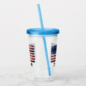 Verre En Acrylique USA flag rouge blanc bleu étincelles bling Nom per (Gauche)