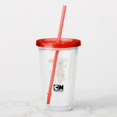 Verre En Acrylique Vache et poulet à courir graphique (Dos)