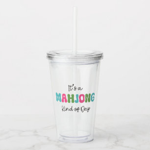 Verre En Acrylique Vaisselle pour joueur de Mahjong