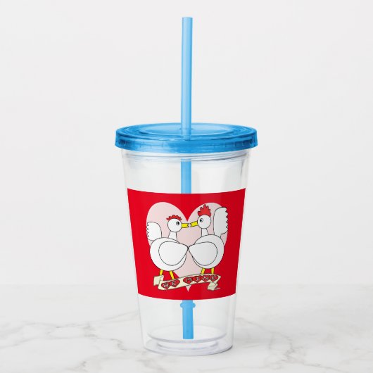 Verre En Acrylique Valentine Be Mine (Devant)
