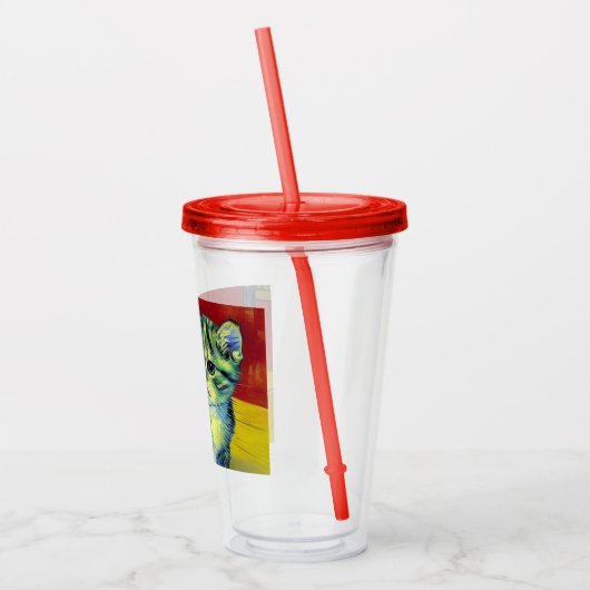 Verre En Acrylique Van Gogh Tabby Cat (Gauche)