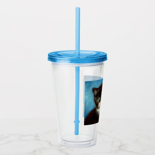 Verre En Acrylique Van Gogh Tuxedo Cat (Droite)