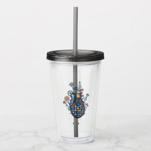 Verre En Acrylique Vase de grenade à main de fleurs