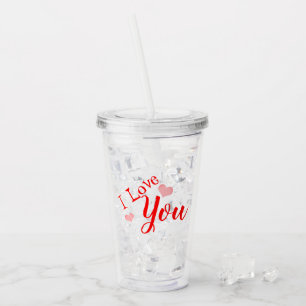 Verre En Acrylique Vase en acrylique - Je t'aime