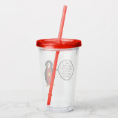 Verre En Acrylique Vietnamien parlant Mme Penguin Personnalisée (Dos)