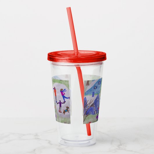 Verre En Acrylique Village de Noël (Gauche)