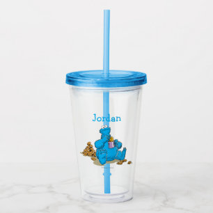 Verre En Acrylique Vintage Cookie Monster Manger Cookies