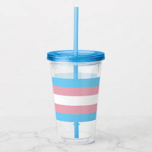 Verre En Acrylique Visibilité du drapeau de fierté transgenre de Slip