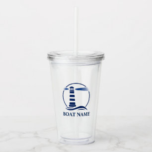 Verre En Acrylique Votre bateau ou votre nom avec un phare personnali