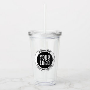 Verre En Acrylique Votre logo ou votre conception d'entreprise   Text