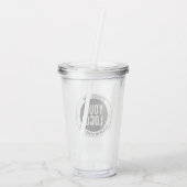 Verre En Acrylique Votre logo ou votre conception d'entreprise | Text (Dos)