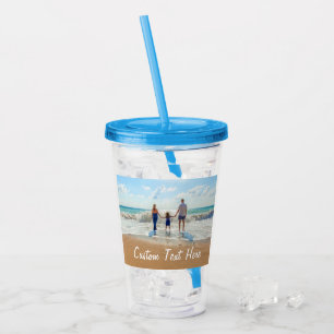 Verre En Acrylique Votre photo préférée Acrylique Tumbler Texte perso