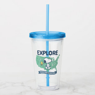 Verre En Acrylique Voyage sur route   Explorez les cacahuètes