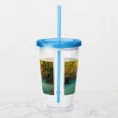 Verre En Acrylique Vue d'automne de la cascade d'Erawan Thaïlande (Droite)