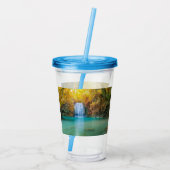 Verre En Acrylique Vue d'automne de la cascade d'Erawan Thaïlande (Dos)