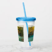 Verre En Acrylique Vue d'automne de la cascade d'Erawan Thaïlande (Gauche)