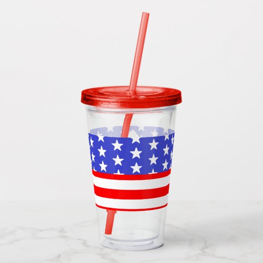 Verre En Acrylique Wed, White & I Do Patriotic Mariage Event (Dos)