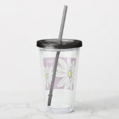 Verre En Acrylique Whimsical Daisy - orchidée - nom de script tendanc (Dos)