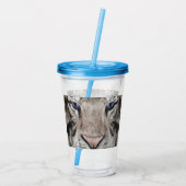Verre En Acrylique White Tiger Head  (Dos)
