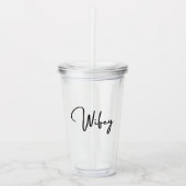 Verre En Acrylique Wifey Tumbler 16oz, transparent (Devant)