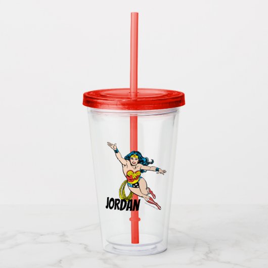 Verre En Acrylique Wonder Woman Flying Forward (Devant)