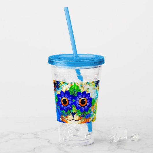 Verre En Acrylique Yeux de fleurs de chat (Devant glace)