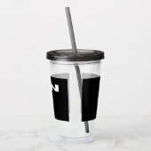 Verre En Acrylique Zen blanc noir foncé acrylique tumbler (Gauche)