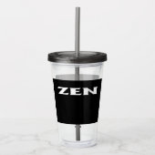 Verre En Acrylique Zen blanc noir foncé acrylique tumbler (Devant)