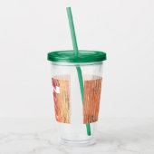 Verre En Acrylique Zen blanc roseaux vert acrylique tumbler (Gauche)