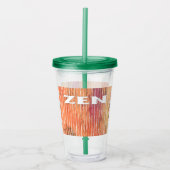 Verre En Acrylique Zen blanc roseaux vert acrylique tumbler (Devant)