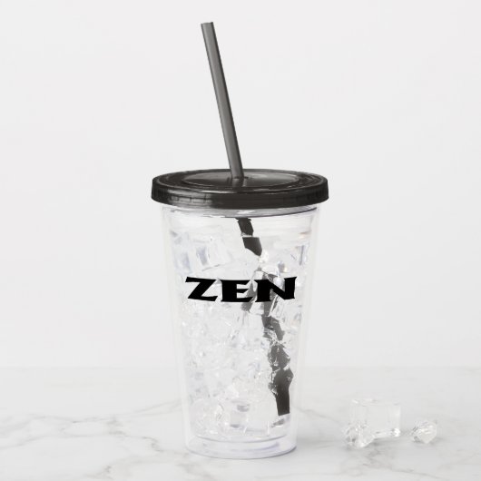 Verre En Acrylique Zen noir noir acrylique tumbler (Devant glace)