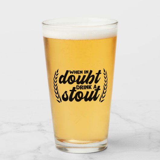Verre En cas de doute boire un stout (Devant (rempli))