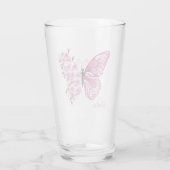 Verre en fleur de papillon avec nom personnalisé (Dos)