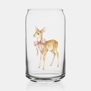 Verre en forme de canette Faon à l'aquarelle migno
