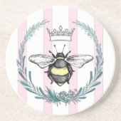Verre En Grès Abeille Couronnée dans une Couronne | Dessous de V (Devant)
