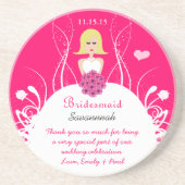 Verre En Grès Blonde côté partie Bridesmaid Mariage Dessous de v (Devant)