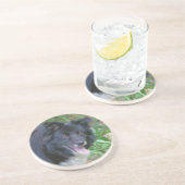 Verre En Grès Bordure souriante Collie Chien Boire Dessous de ve (Côté)