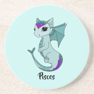 Verre En Grès Cute Pisces Dragon conception zodiac dessous de ve