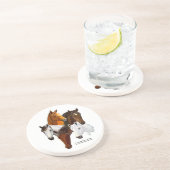 Verre En Grès Dessous de verre, 5 chefs de cheval (Côté)