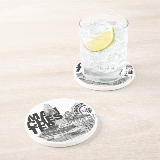 Verre En Grès Dessous de verre-Uni de Manchester (Côté)