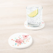 Verre En Grès Deux mignons cochons de dessin dans le Dessous de (Côté)
