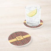 Verre En Grès Empreinte de léopard Chevron Sandstone Dessous de  (Côté)