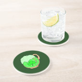 Verre En Grès Green Beer St. Patrick's Sandstone Dessous de verr (Côté)