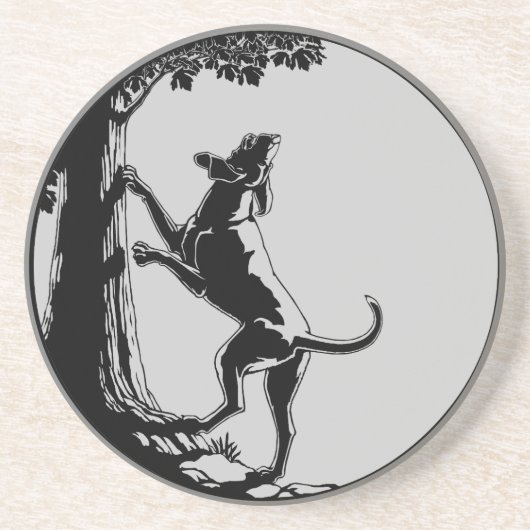 Verre En Grès Hound Dog Art Drink Coasters Chasse Dessous de ver (Devant)