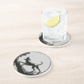 Verre En Grès Hound Dog Art Drink Coasters Chasse Dessous de ver (Côté)