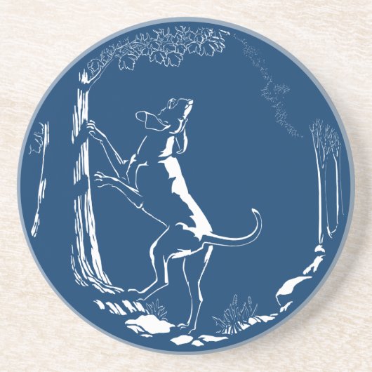 Verre En Grès Hound Dog Art Drink Coasters Chasse Dessous de ver (Devant)